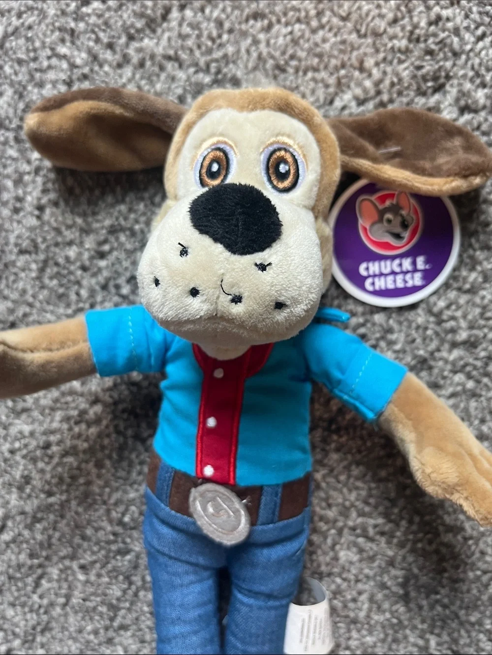 Chuck E. Cheese Pizza Time Theater Jasper T Jowls Dog Plush Stuffed Animal